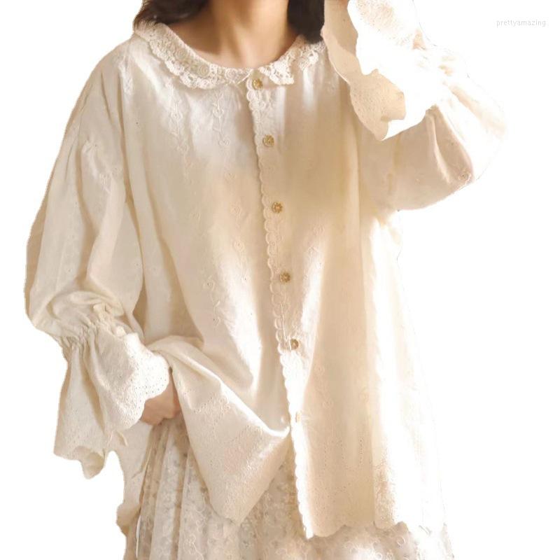 Women's Blouses Cotton Line White Shirt For Women's Spring Fall Cottagecore Mori Girl Tops Camisas De Mujer Flare Sleeve Blusa Tricot
Women's Blouses Cotton Line White Shirt For Women's Spring Fall Cottagecore Mori Girl Tops Camisas De Mujer Flare Sleeve Blusa Tricot