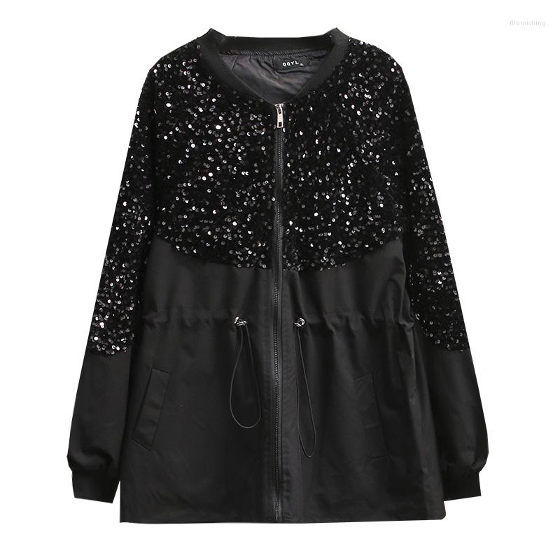 Women's Trench Coats Oversize Autumn 2022 Fashion Casual Female Sequined Splice Drawstring Waist Chaqueta De Mujeres Women's Clothing, Black
Women's Trench Coats Oversize Autumn 2022 Fashion Casual Female Sequined Splice Drawstring Waist Chaqueta De Mujeres Women's Clothing, Black