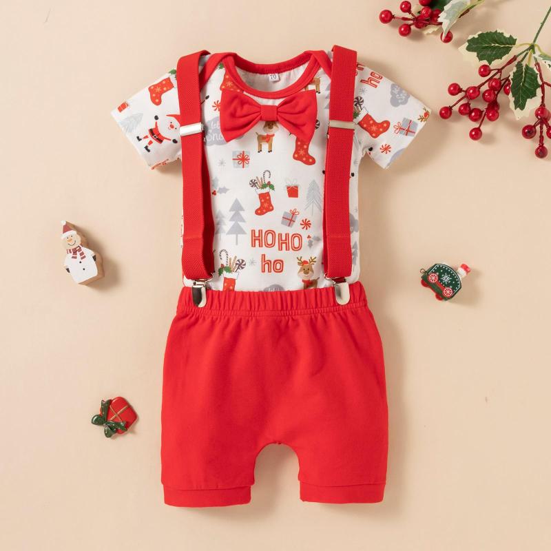 Clothing Sets Born Baby Boy Christmas Clothes Set Cartoon Letter Print Short Sleeve Romper Top Suspender Pants Fashion Outfit, Picture shown
Clothing Sets Born Baby Boy Christmas Clothes Set Cartoon Letter Print Short Sleeve Romper Top Suspender Pants Fashion Outfit, Picture shown