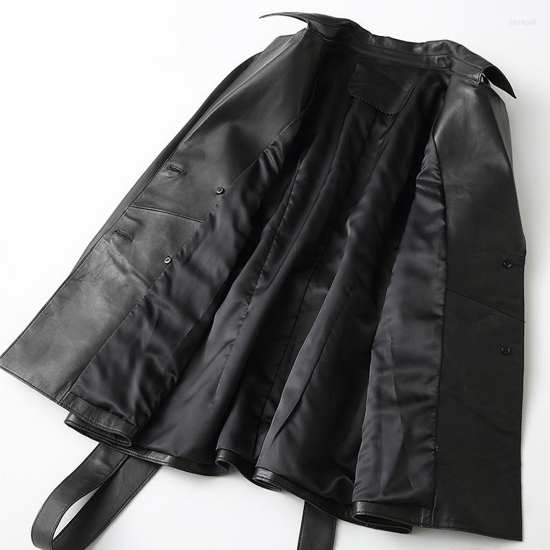 Women's Leather Real Jacket Spring Autumn Women Sheepskin Coat Female Streetwear Long Windbreaker Chaqueta Mujer KQN29306, Black
Women's Leather Real Jacket Spring Autumn Women Sheepskin Coat Female Streetwear Long Windbreaker Chaqueta Mujer KQN29306, Black