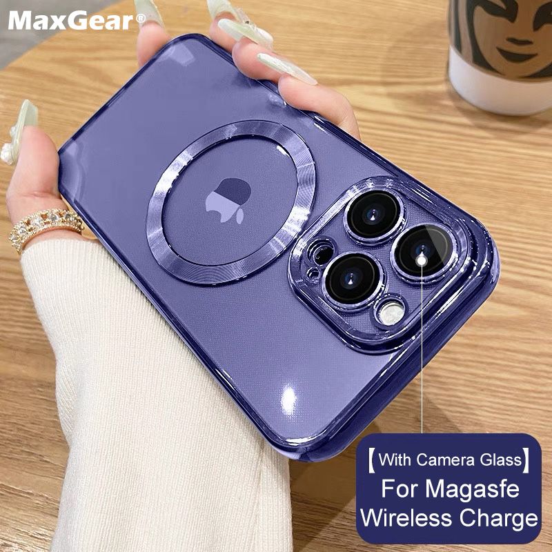 Luxury Plating For Magsafe Wireless Charge Magnetic Case for iPhone 14 Plus 13 12 Mini 11 Pro X XR XS Max Transparent Soft Cover, Sierra blue
Luxury Plating For Magsafe Wireless Charge Magnetic Case for iPhone 14 Plus 13 12 Mini 11 Pro X XR XS Max Transparent Soft Cover, Sierra blue