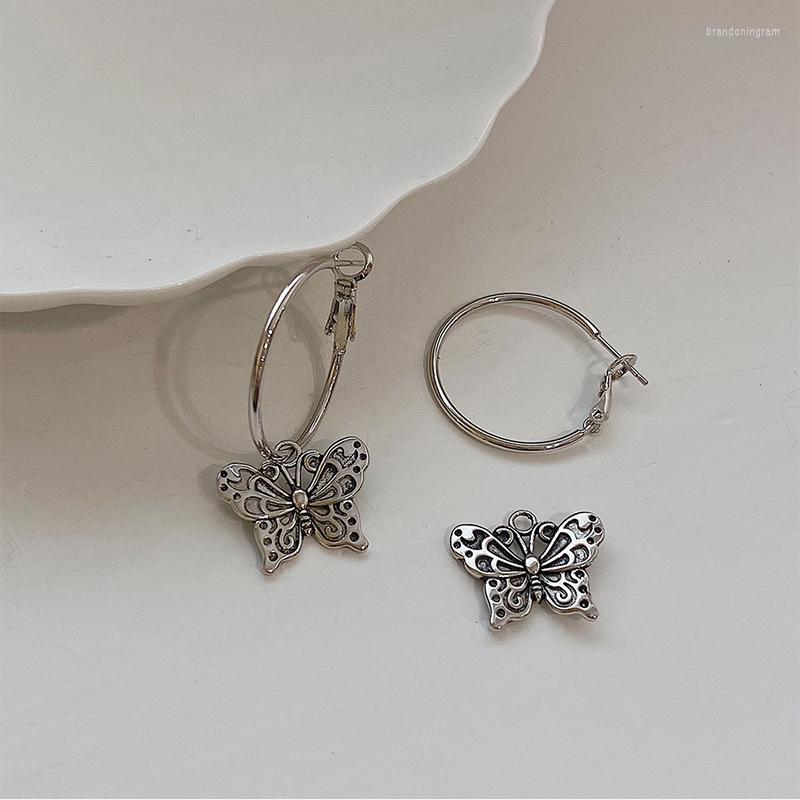 Hoop Earrings Fashion Vintage Personality Earring Antique Silver Color Large Butterfly For Women Jewelry Boucle Oreille Femme
Hoop Earrings Fashion Vintage Personality Earring Antique Silver Color Large Butterfly For Women Jewelry Boucle Oreille Femme