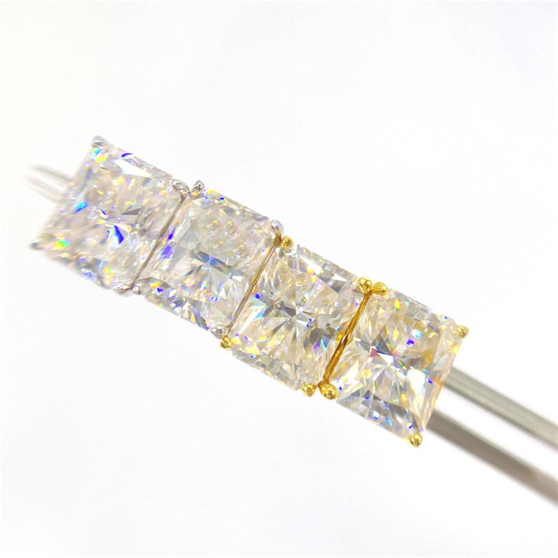 S Sterg Sier Test Dia Pass Moissanite Studs Earrings Men Women Nice Gift for Friends