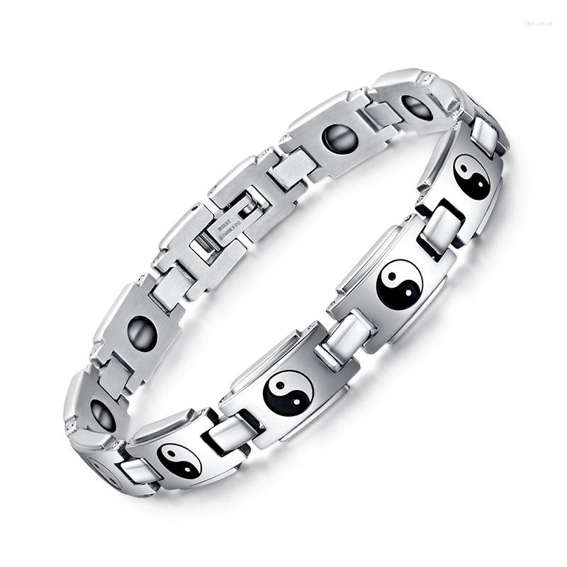 Link Bracelets Magnet Tai Chi Hematite & Bangles Stainless Steel Bio Magnetic Healthy For Women Jewelry
Link Bracelets Magnet Tai Chi Hematite & Bangles Stainless Steel Bio Magnetic Healthy For Women Jewelry