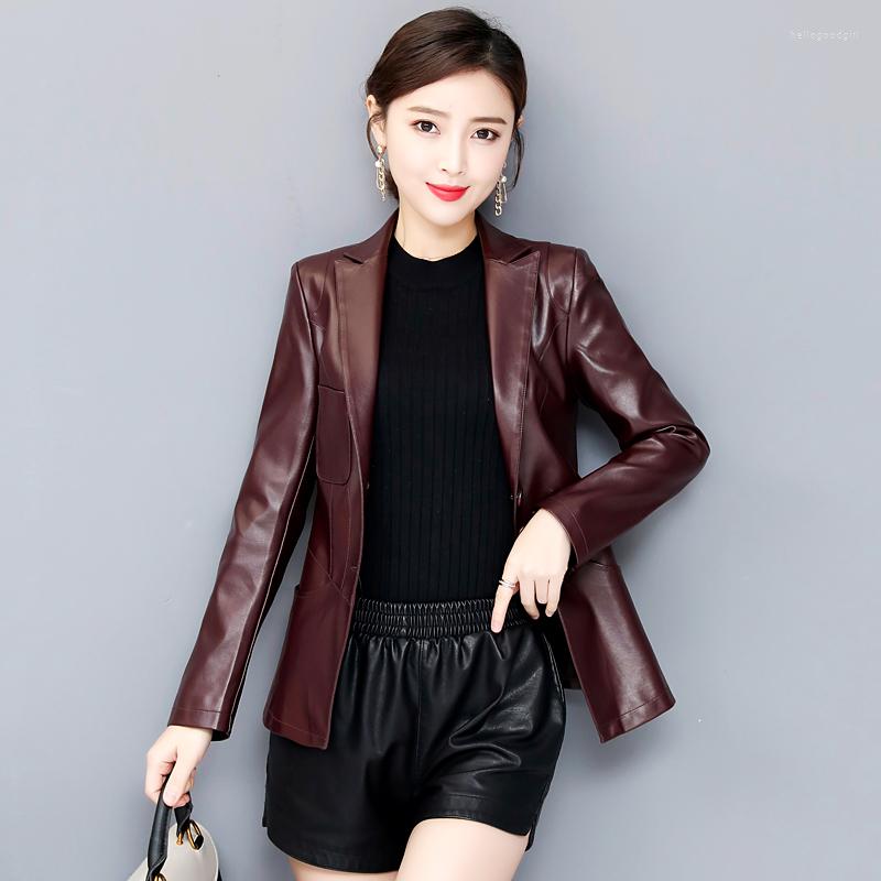 Women's Leather 2022 Spring Genuine Jacket Female Short Korean Slim Suit Collar Sheepskin Blazer Coat Women Small Overcoat Trend, Black
Women's Leather 2022 Spring Genuine Jacket Female Short Korean Slim Suit Collar Sheepskin Blazer Coat Women Small Overcoat Trend, Black