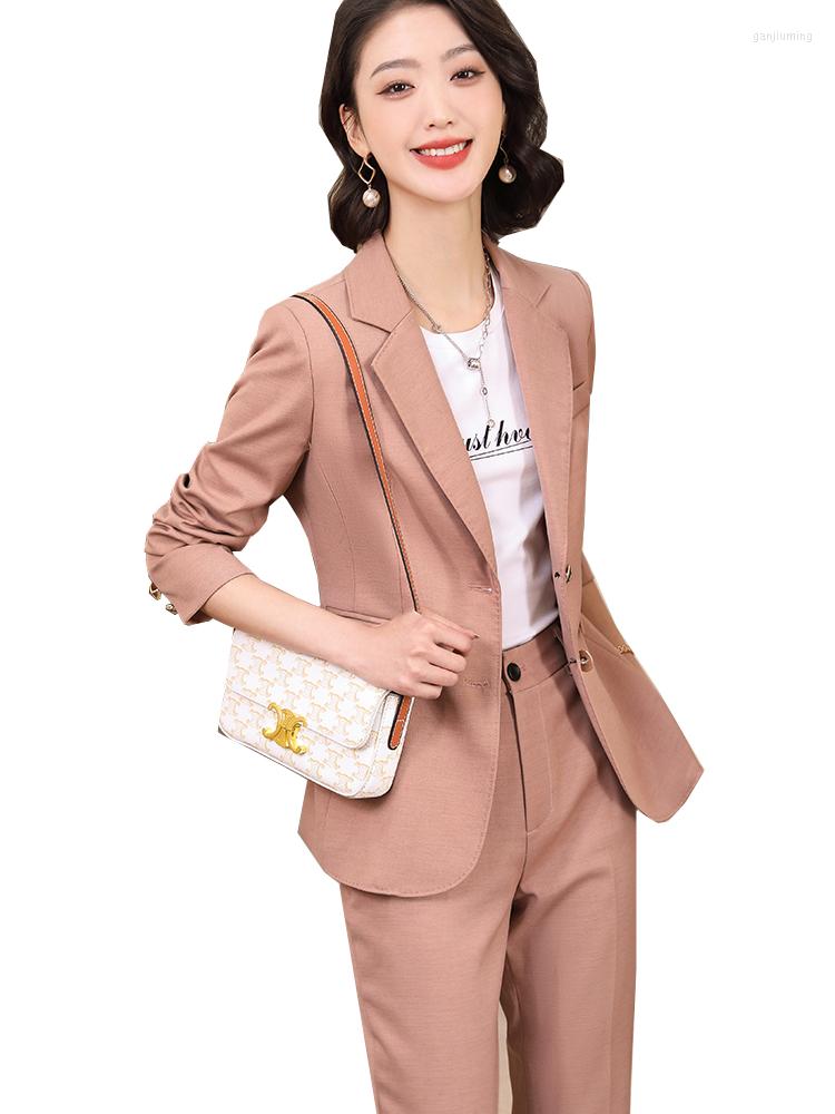 Women' Two Piece Pants Business Work Wear Formal 2 Set Office Ladies Pant Suit Women Khaki Green Pink Black Blazer And Trousers, Khaki 2 piece set
Women' Two Piece Pants Business Work Wear Formal 2 Set Office Ladies Pant Suit Women Khaki Green Pink Black Blazer And Trousers, Khaki 2 piece set