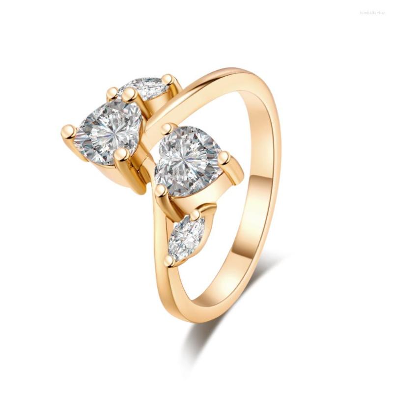 Wedding Rings High Quality Fashion Austria Crystal For Women Cubic Zircon Heart Shape Ring Gold Color Jewelry Drop
Wedding Rings High Quality Fashion Austria Crystal For Women Cubic Zircon Heart Shape Ring Gold Color Jewelry Drop