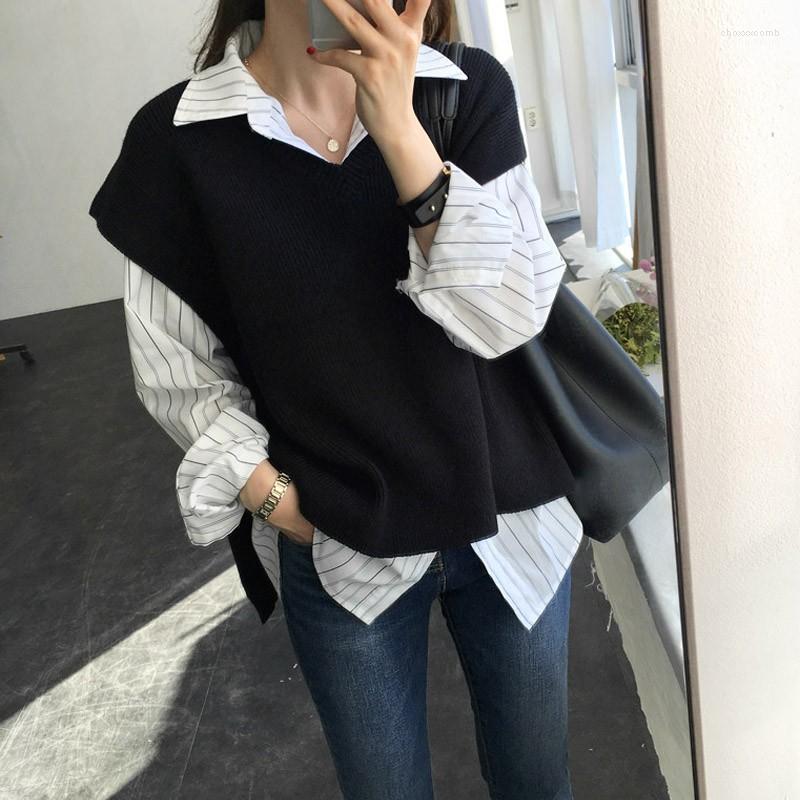 Women's Sweaters Women's Fashion Loose Vests Women 2022 Winter Knitted Wool OverSize Womens Pullover Korean Style V-neck Warm Pockets, Djtqkj black
Women's Sweaters Women's Fashion Loose Vests Women 2022 Winter Knitted Wool OverSize Womens Pullover Korean Style V-neck Warm Pockets, Djtqkj black