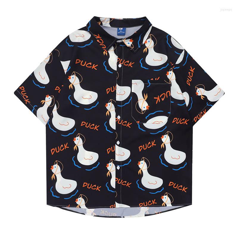 Men's Casual Shirts Hip Hop Duck Printed Hawaii Shirt 2022 Men Button Up Blouse Streetwear Short Sleeves Harakuju Summer, Black
Men's Casual Shirts Hip Hop Duck Printed Hawaii Shirt 2022 Men Button Up Blouse Streetwear Short Sleeves Harakuju Summer, Black