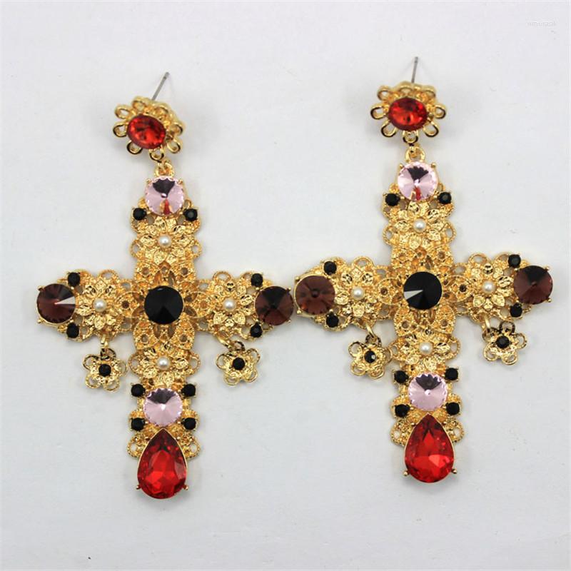 Dangle Earrings 2022 Fashion Baroque Large Big Cross Black/Red Crystal Exaggeration Ear Jewelry Pendientes Statement Femme Gift
Dangle Earrings 2022 Fashion Baroque Large Big Cross Black/Red Crystal Exaggeration Ear Jewelry Pendientes Statement Femme Gift