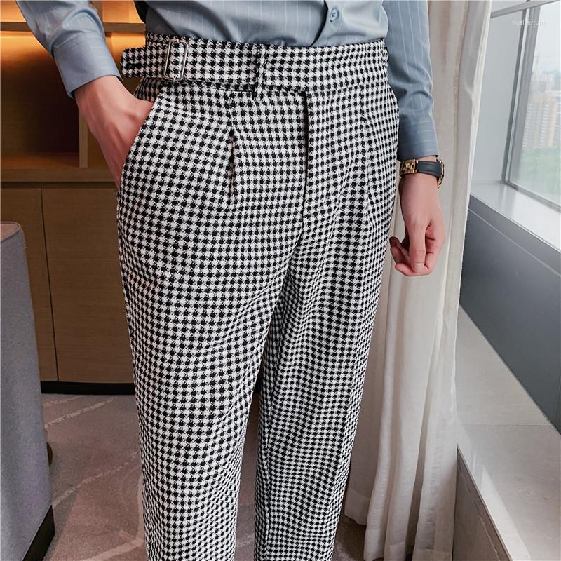 Men's Suits British Style Fashion Houndstooth Suit Pant Mens Autumn High Waist Design Wedding Trousers 2022 Slim Fit Casual Straight Pants, Black and white grid
Men's Suits British Style Fashion Houndstooth Suit Pant Mens Autumn High Waist Design Wedding Trousers 2022 Slim Fit Casual Straight Pants, Black and white grid