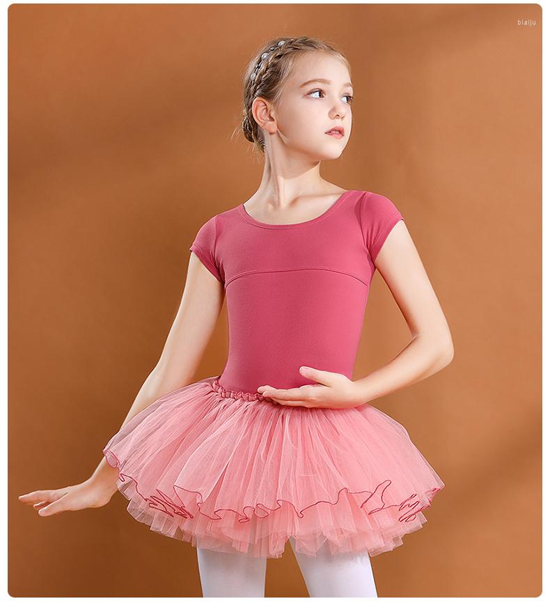 Stage Wear Children's Ballet Dance Costume Short-sleeved Leotard With Puff Skirt One-piece Bodysuit Outfit For Girls C22217, Rose red2
Stage Wear Children's Ballet Dance Costume Short-sleeved Leotard With Puff Skirt One-piece Bodysuit Outfit For Girls C22217, Rose red2