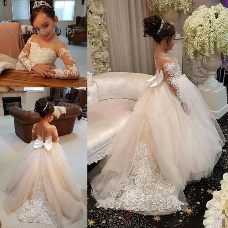 Girl Dresses Princess Lace Flower Girls Illusion Neck Long Sleeve Pageant Little Kids Dress Wedding, Beige
Girl Dresses Princess Lace Flower Girls Illusion Neck Long Sleeve Pageant Little Kids Dress Wedding, Beige
