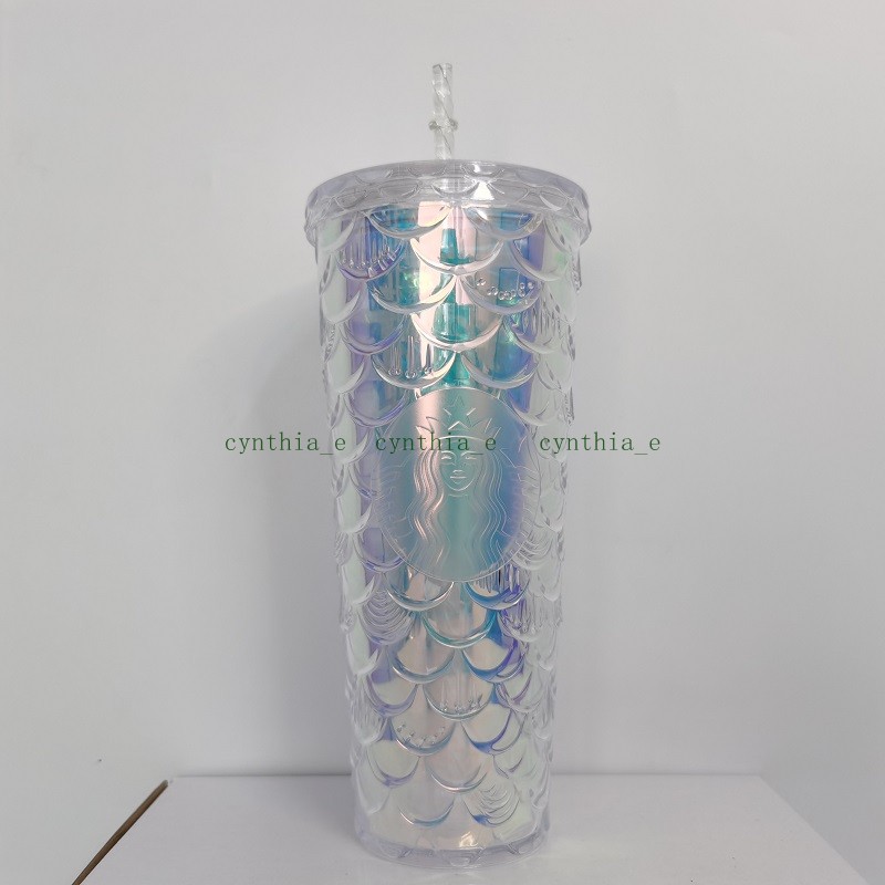 710ML Starbucks 22nd Tumblers Anniversary Colorful Relief Fish Scale Cup Large Capacity Plastic Straw Cup, Multi-color
710ML Starbucks 22nd Tumblers Anniversary Colorful Relief Fish Scale Cup Large Capacity Plastic Straw Cup, Multi-color