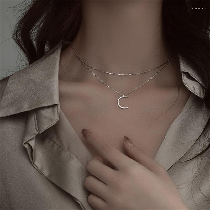 Chains Fashion Zircon Double Layer Moon Charm Pendant Choker Necklace For Women Party Jewelry Dz846
Chains Fashion Zircon Double Layer Moon Charm Pendant Choker Necklace For Women Party Jewelry Dz846