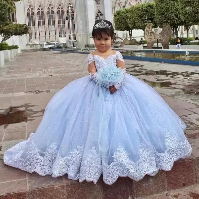 Girl Dresses Light Sky Blue Puffy Flower Long Sleeves For Wedding Lace Appliqued Toddler Pageant Ball Gown Tulle Custom Made, Black
Girl Dresses Light Sky Blue Puffy Flower Long Sleeves For Wedding Lace Appliqued Toddler Pageant Ball Gown Tulle Custom Made, Black