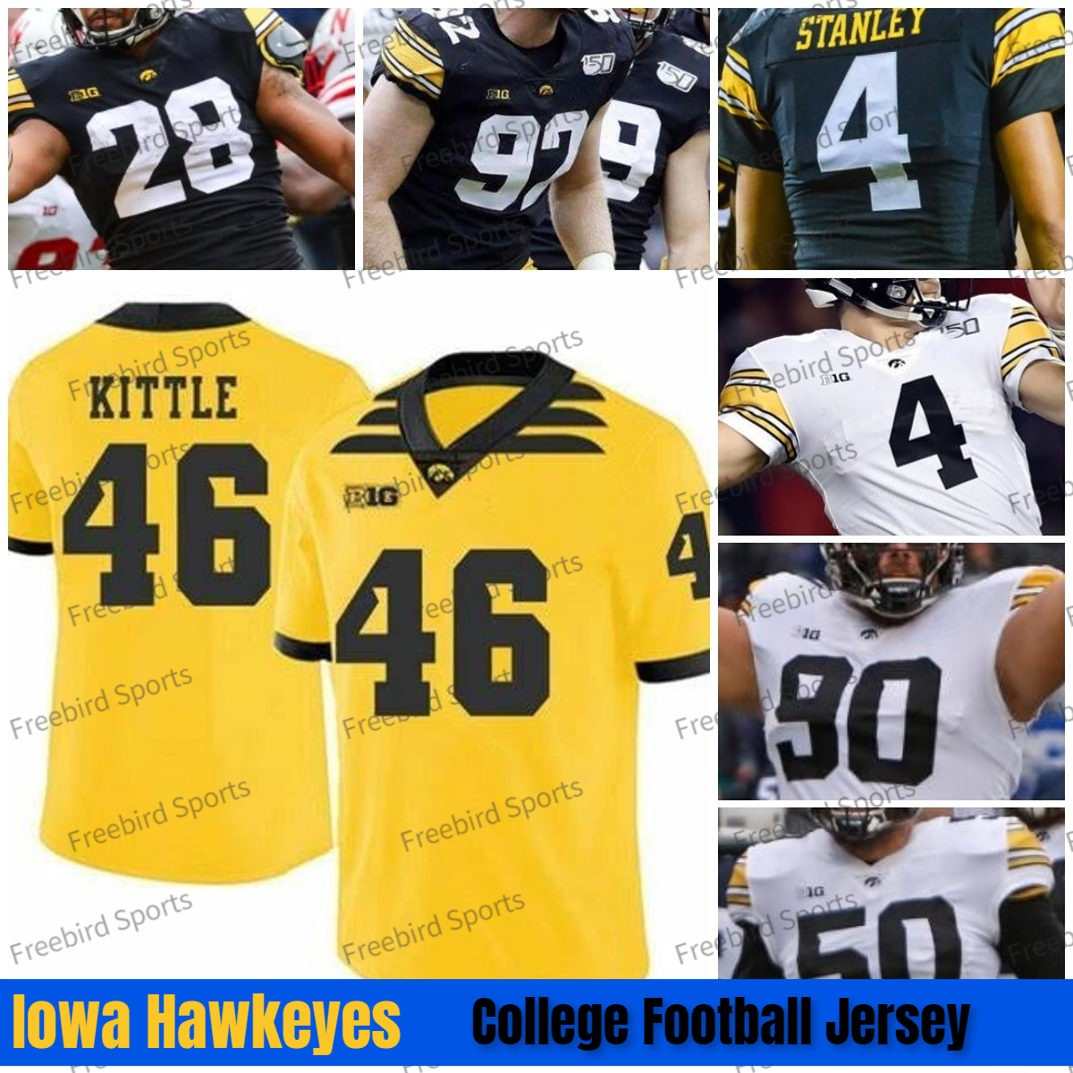 NCAA Iowa Hawkeyes Football Jersey George Kittle Riley Moss Charlie Jones 16 C.J Beathard King 24 Nile Kinnick 12 Ricky Stanzy College Jerseys Custom Men Women Kids, White jersey
NCAA Iowa Hawkeyes Football Jersey George Kittle Riley Moss Charlie Jones 16 C.J Beathard King 24 Nile Kinnick 12 Ricky Stanzy College Jerseys Custom Men Women Kids, White jersey