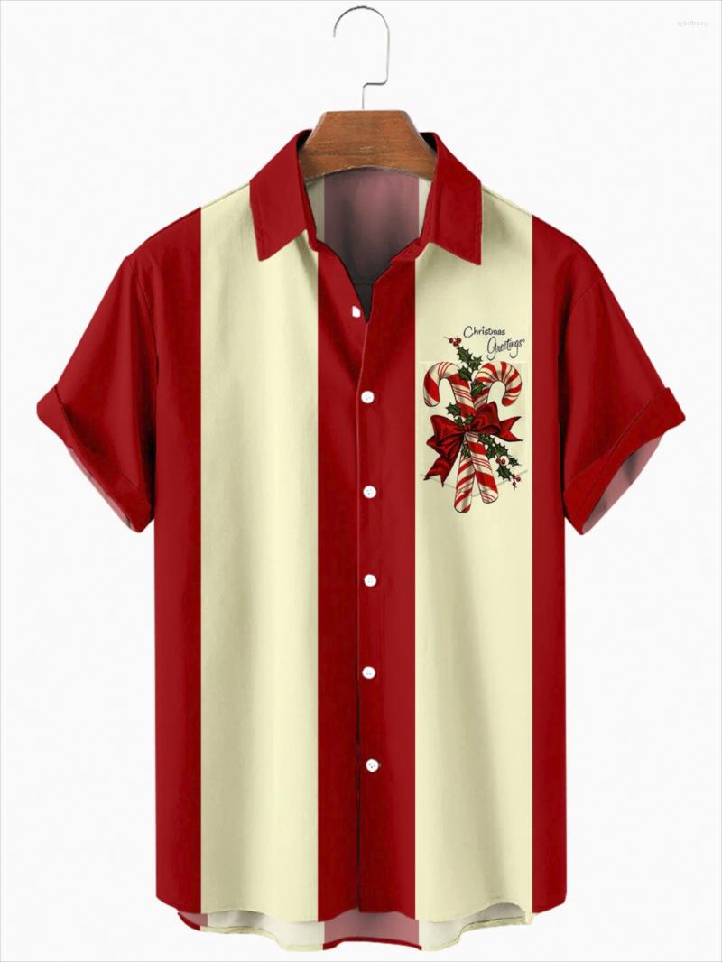 Men's Casual Shirts Mens Christmas Candy Cane Printed Breathable Short Sleeve, A606
Men's Casual Shirts Mens Christmas Candy Cane Printed Breathable Short Sleeve, A606