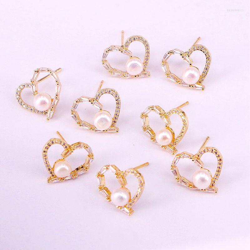Stud Earrings 6Pairs 16 14MM Clear CZ Freshwater Pearl Heart Crystal Zirconia Fashion Jewelry For Women Engagement Earring 
Stud Earrings 6Pairs 16 14MM Clear CZ Freshwater Pearl Heart Crystal Zirconia Fashion Jewelry For Women Engagement Earring