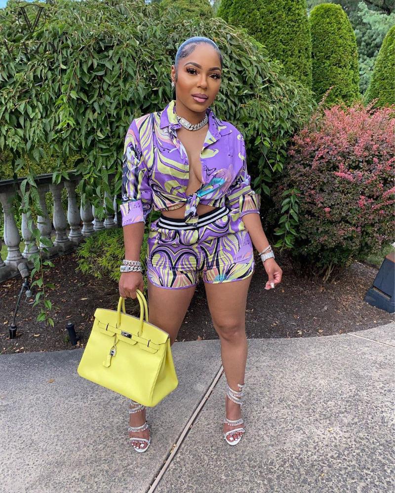 Women' Tracksuits VAZN 2022 Ladies Fashion Street Girl Style Women Suit Long Sleeve Lapel Shirt Elastic Short Pants Printed Two Piece Sets, Lavender
Women' Tracksuits VAZN 2022 Ladies Fashion Street Girl Style Women Suit Long Sleeve Lapel Shirt Elastic Short Pants Printed Two Piece Sets, Lavender