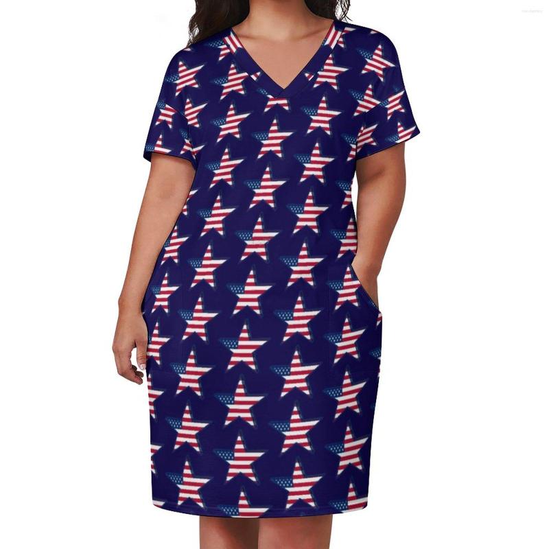 Plus Size Dresses USA American Flag Dress Star Print Patriotic Street Style Casual Woman Summer Short Sleeve Modern Gift, Style-14
Plus Size Dresses USA American Flag Dress Star Print Patriotic Street Style Casual Woman Summer Short Sleeve Modern Gift, Style-14