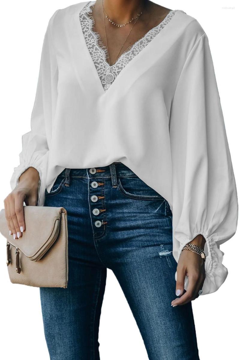 Women' Blouses Khaki/Black/White Lace V Neck Balloon Sleeves Chiffon Blouse Top Women Casual The Decoration On Neckline Tops Outfits
Women' Blouses Khaki/Black/White Lace V Neck Balloon Sleeves Chiffon Blouse Top Women Casual The Decoration On Neckline Tops Outfits