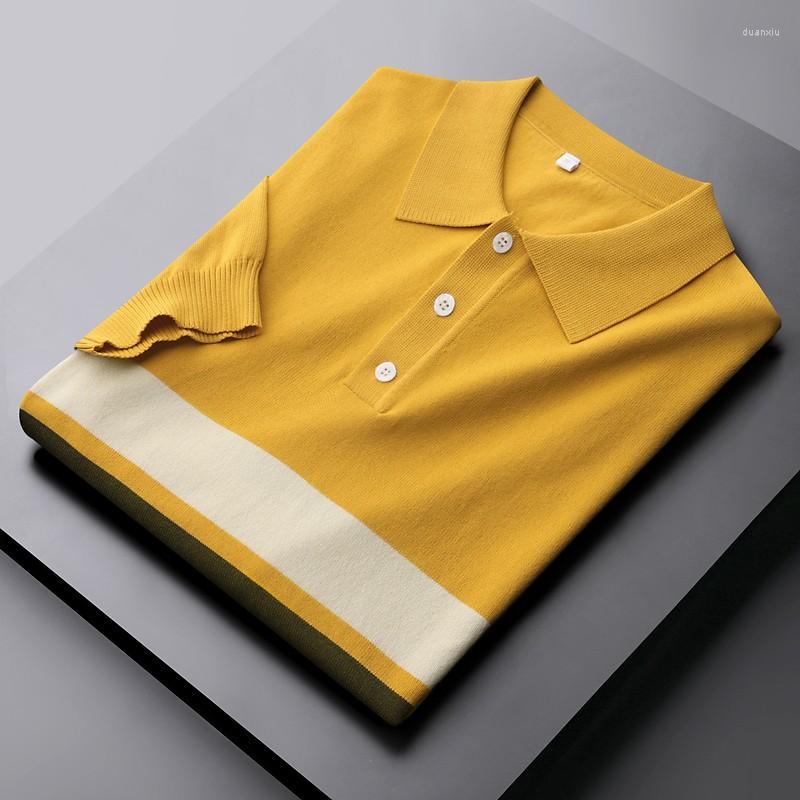 Men's T Shirts Short Sleeve Knitted T-shirts Informal Stripes Skinny Contrast Summer, Yellow
Men's T Shirts Short Sleeve Knitted T-shirts Informal Stripes Skinny Contrast Summer, Yellow