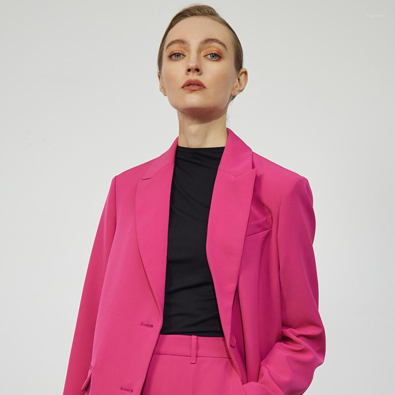 Women' Two Piece Pants Fuchsia Single Breasted Blazer Straight Cut & High Rise Suit Women Solid, Rose red
Women' Two Piece Pants Fuchsia Single Breasted Blazer Straight Cut & High Rise Suit Women Solid, Rose red