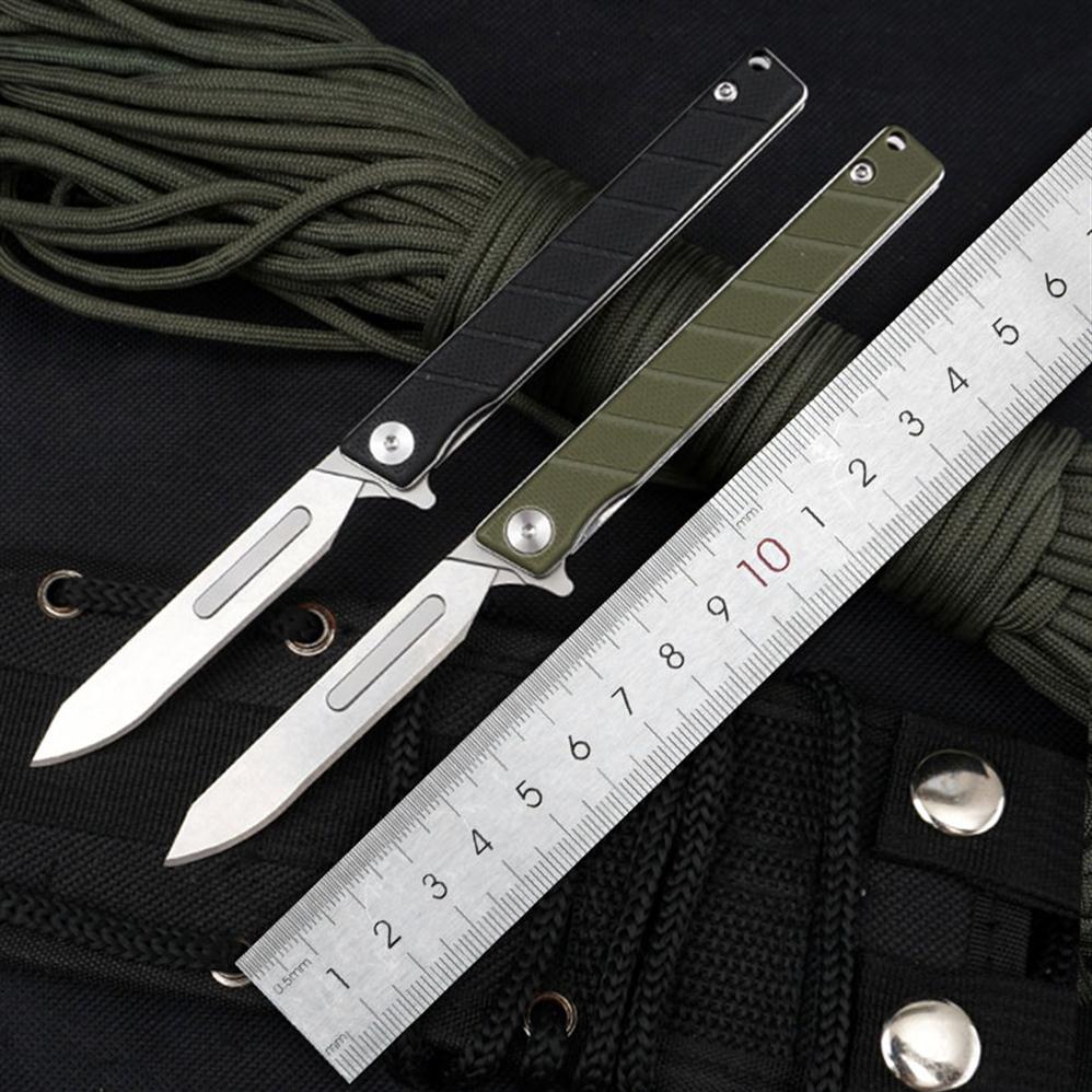 Outdoor Pocket Folding Knife Paper Cutter Replace Scalpel 440C Blade G10 Handle Travel Camping EDC Tool303e
Outdoor Pocket Folding Knife Paper Cutter Replace Scalpel 440C Blade G10 Handle Travel Camping EDC Tool303e