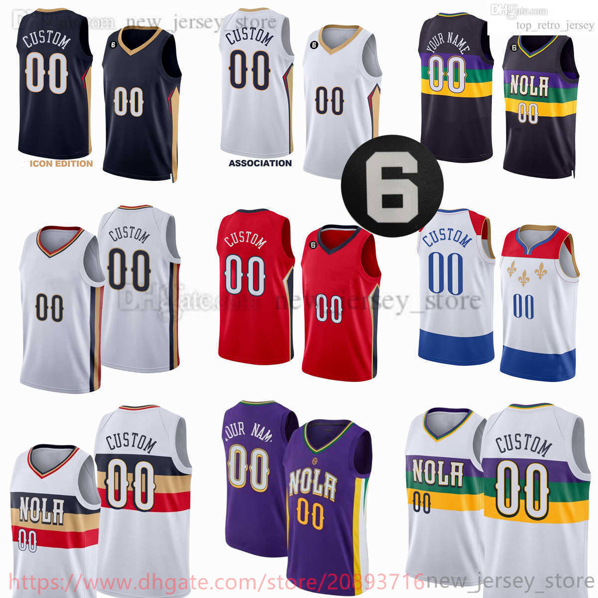 Custom 2022-23 New Printed Basketball Jerseys 1 Zion 14 Brandon Williamson Ingram 13 Kira Lewis Jr. 25 Trey Murphy III 15 Jose Alvarado 0 Dereon 11 Daniels Seabron 6 patch, Printed (with team logo)
Custom 2022-23 New Printed Basketball Jerseys 1 Zion 14 Brandon Williamson Ingram 13 Kira Lewis Jr. 25 Trey Murphy III 15 Jose Alvarado 0 Dereon 11 Daniels Seabron 6 patch, Printed (with team logo)