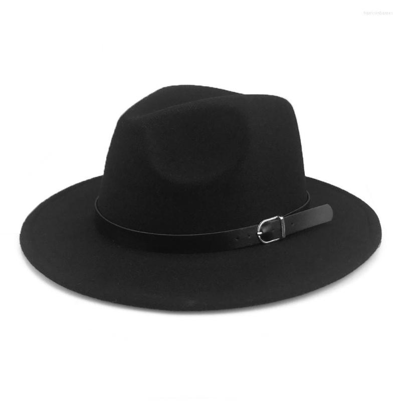 Berets Solid Color Black Belt Single Side Wool Felt Jazz Fedora Hats Elegant Men Women Wide Brim Panama Trilby Cap Wholesale, 05
Berets Solid Color Black Belt Single Side Wool Felt Jazz Fedora Hats Elegant Men Women Wide Brim Panama Trilby Cap Wholesale, 05