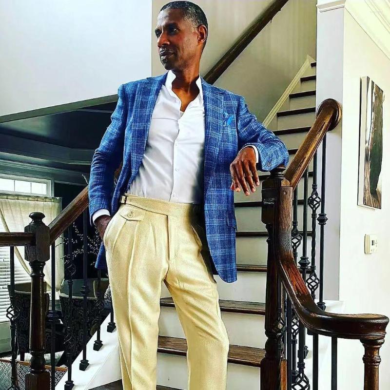 Men's Suits Wedding Men'S Suit Blue Check Slim Fit Custom Large Size With Yellow Trousers Elegant Dress Male Gentleman Costume 2Piece, Auburn
Men's Suits Wedding Men'S Suit Blue Check Slim Fit Custom Large Size With Yellow Trousers Elegant Dress Male Gentleman Costume 2Piece, Auburn