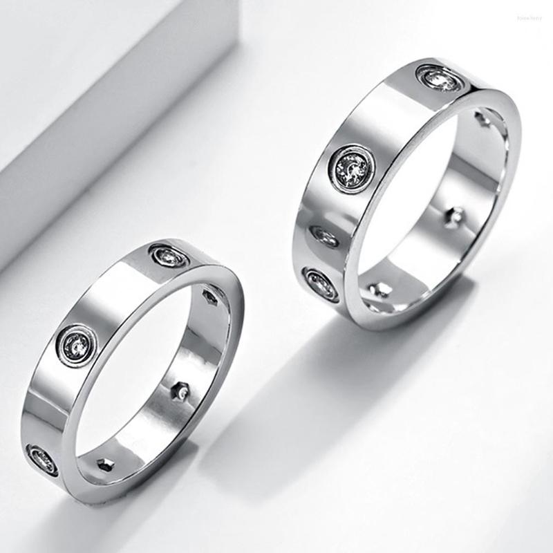 Wedding Rings Titanium Steel Ring Gold/Silver Color Romantic CZ Zircon Couple For Women Men Luxury Fashion Engagement
Wedding Rings Titanium Steel Ring Gold/Silver Color Romantic CZ Zircon Couple For Women Men Luxury Fashion Engagement