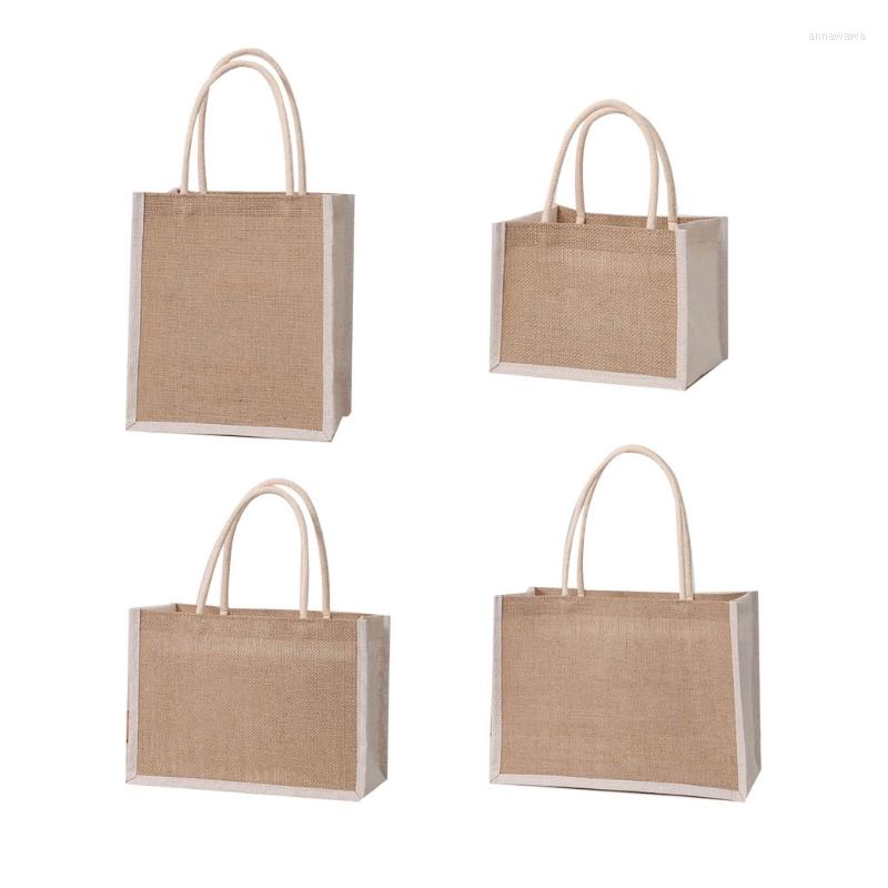 Shopping Bags Jute Tote Burlap Handbag Reusable Beach Grocery Bag With Handle Large Capacity
Shopping Bags Jute Tote Burlap Handbag Reusable Beach Grocery Bag With Handle Large Capacity