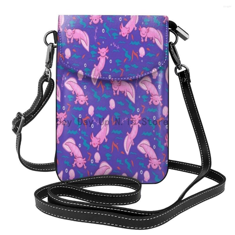 Duffel Bags Women Cell Phone Purse Leather Crossbody Bag-Cute Axolotl Mini Shoulder Bag Card Holder Wallet
Duffel Bags Women Cell Phone Purse Leather Crossbody Bag-Cute Axolotl Mini Shoulder Bag Card Holder Wallet