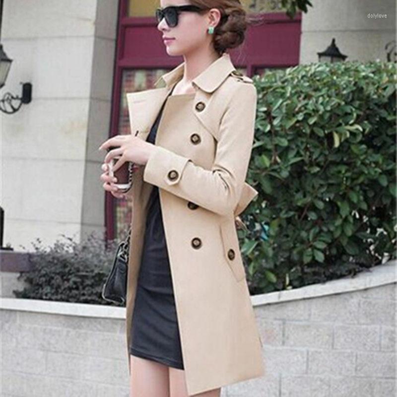 Women' Trench Coats Fashion Women Slim Charm Double Breasted Female Long Turn Down Collar Solid Pattern, Khaki
Women' Trench Coats Fashion Women Slim Charm Double Breasted Female Long Turn Down Collar Solid Pattern, Khaki