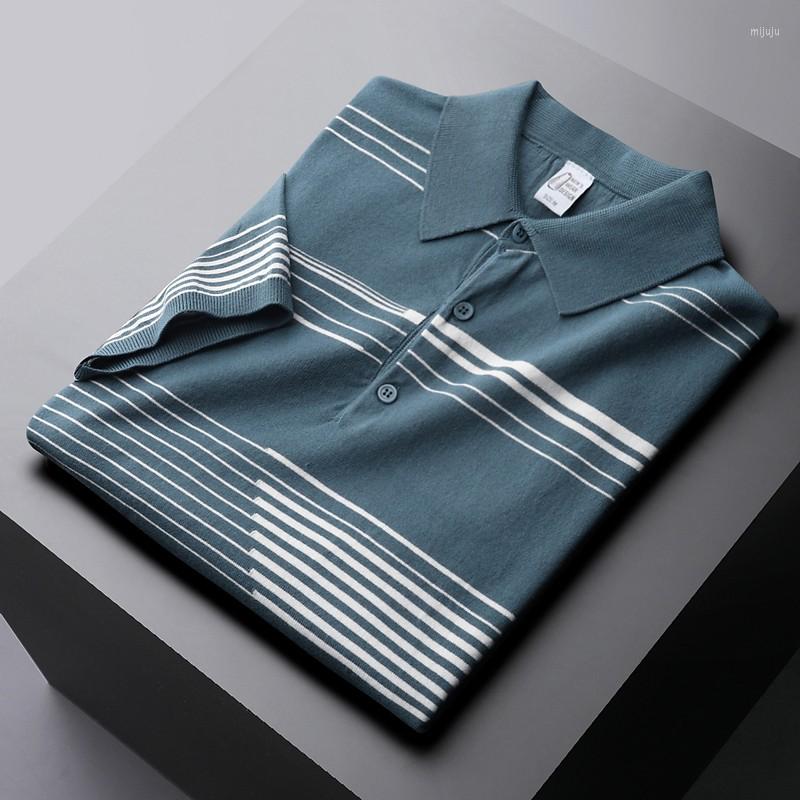 Men's T Shirts T-shirts Knitted Short Sleeve Informal Striped Jacquard Tights Business 3XL Summer, Grey blue
Men's T Shirts T-shirts Knitted Short Sleeve Informal Striped Jacquard Tights Business 3XL Summer, Grey blue