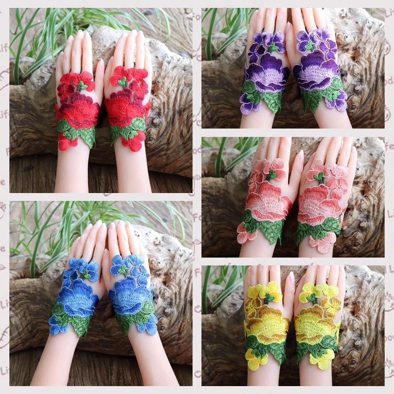 Knee Pads Classic Party Dance Short Fingerless Womens Arm Sleeve Gloves Floral Embroidery Ladies Half Finger Mitten Handschoenen, Blue
Knee Pads Classic Party Dance Short Fingerless Womens Arm Sleeve Gloves Floral Embroidery Ladies Half Finger Mitten Handschoenen, Blue