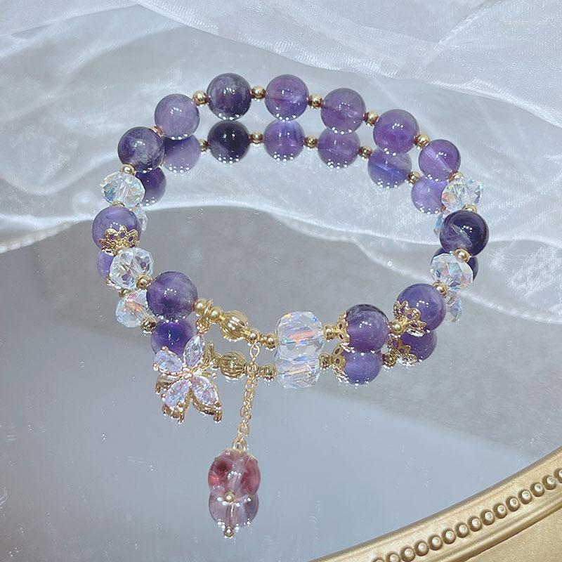 Charm Bracelets Spring Amethyst Bracelet Female Korean Version Temperament Micro-set Butterfly Fashion Student Girlfriend
Charm Bracelets Spring Amethyst Bracelet Female Korean Version Temperament Micro-set Butterfly Fashion Student Girlfriend