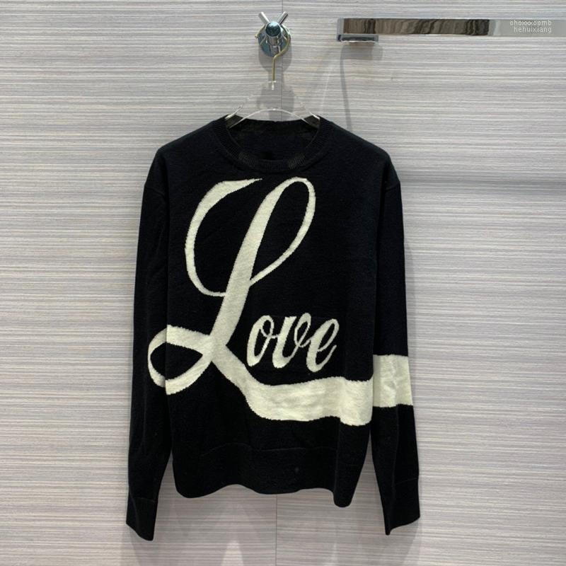 Women' Sweaters Women' Quality 11.25 High End Fashion Contrast Color Letter Pattern Jacquard Wool Knit Pullover Women Loose Casual, Black
Women' Sweaters Women' Quality 11.25 High End Fashion Contrast Color Letter Pattern Jacquard Wool Knit Pullover Women Loose Casual, Black