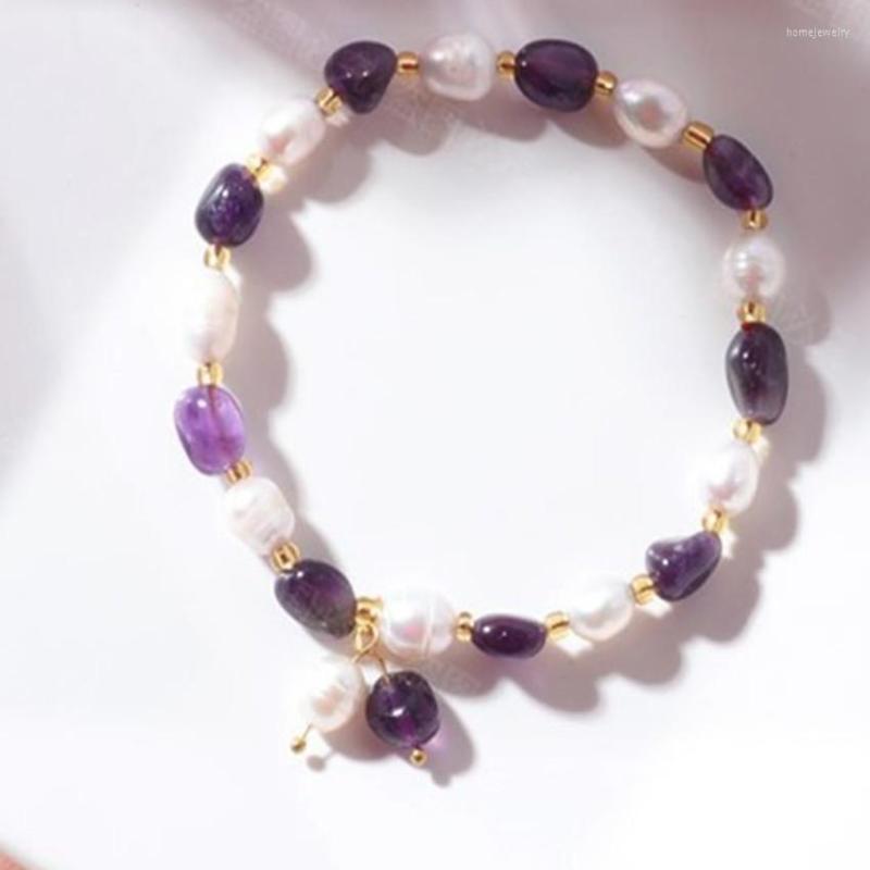 Link Bracelets FYJS Unique Light Yellow Gold Color Irregular Shape Amethysts Connect Pearls Bracelet Citrines Crystal Jewelry
Link Bracelets FYJS Unique Light Yellow Gold Color Irregular Shape Amethysts Connect Pearls Bracelet Citrines Crystal Jewelry