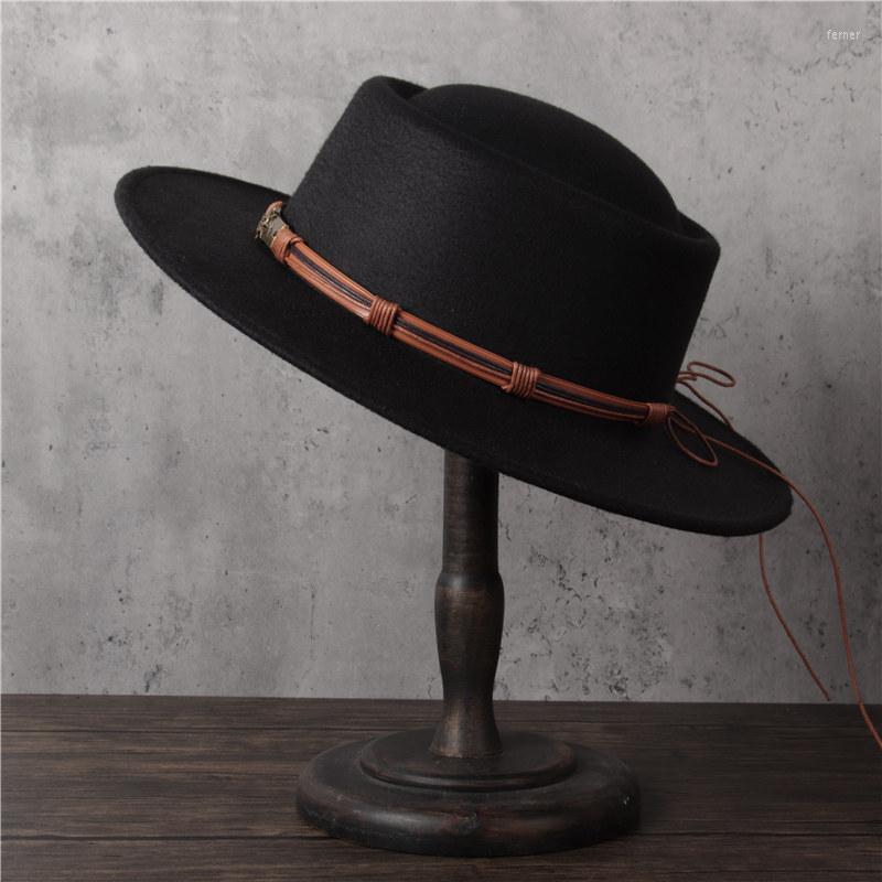 Berets Fashion Women Men Flat Fedora Hat Lady Tassel Pork Pie Gentleman Porkpie Top Jazz, Black
Berets Fashion Women Men Flat Fedora Hat Lady Tassel Pork Pie Gentleman Porkpie Top Jazz, Black