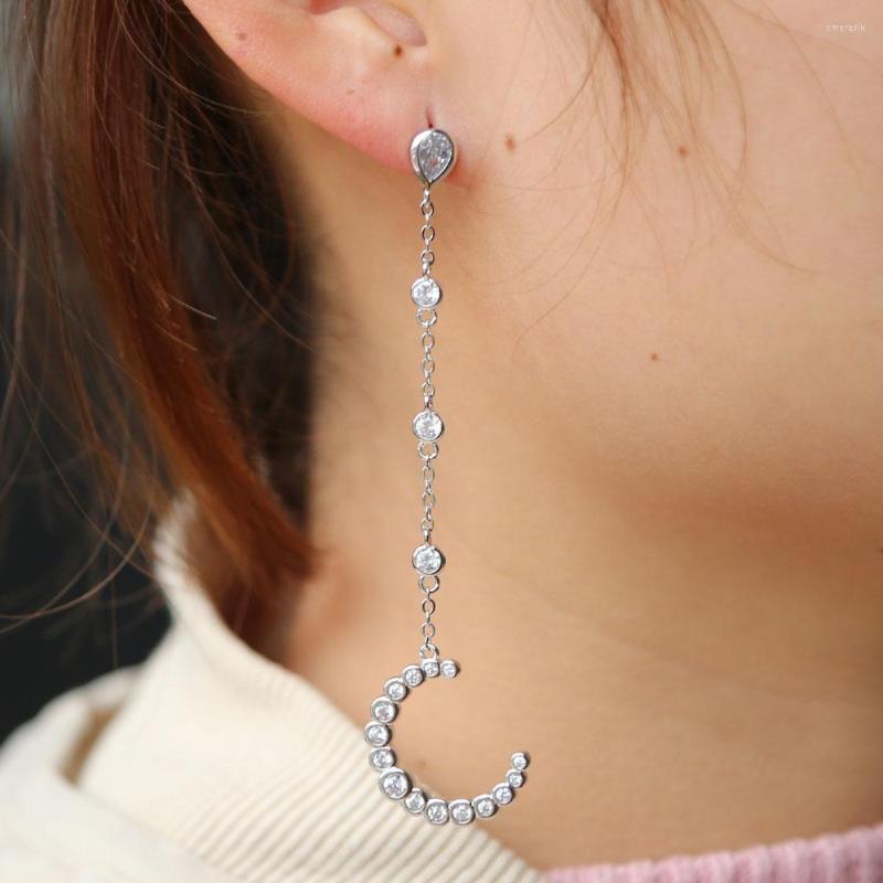 Dangle Earrings Big Circle Silver Plated Rose Gold Color Earings Drop For Women CZ CHAIN Long Earring Jewelry Brinco
Dangle Earrings Big Circle Silver Plated Rose Gold Color Earings Drop For Women CZ CHAIN Long Earring Jewelry Brinco