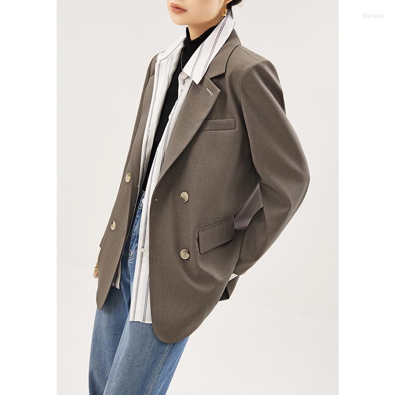 Women' Suits 2022 Autumn Blazers For Women Pockets Office Lady Spring/Autumn Double Breasted Notched Collar Blazer Feminino, 896
Women' Suits 2022 Autumn Blazers For Women Pockets Office Lady Spring/Autumn Double Breasted Notched Collar Blazer Feminino, 896