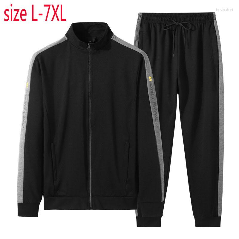 

Men's Hoodies Arrival Suepr Large Men Knitted Casual Striped Spring And Summer Jacket Trousers Plus Size  XL 2XL 3XL 4XL 5XL 6XL 7XL