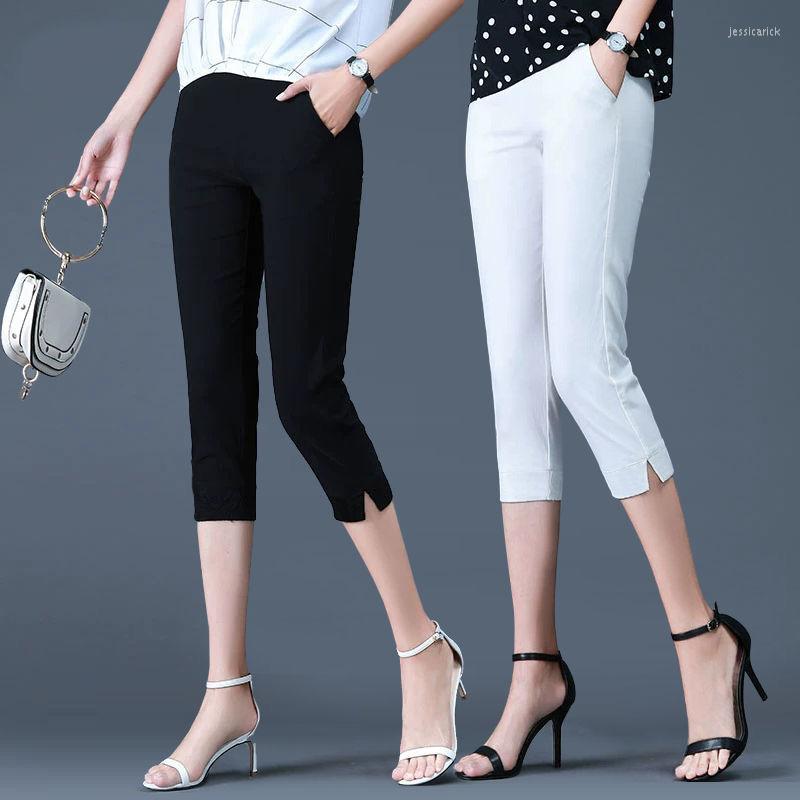 Women's Pants Y2k Woman 2022 Elastic Waist Calf-Length Black And White High Pencil Skinny Women Trousers Streetwear
Women's Pants Y2k Woman 2022 Elastic Waist Calf-Length Black And White High Pencil Skinny Women Trousers Streetwear