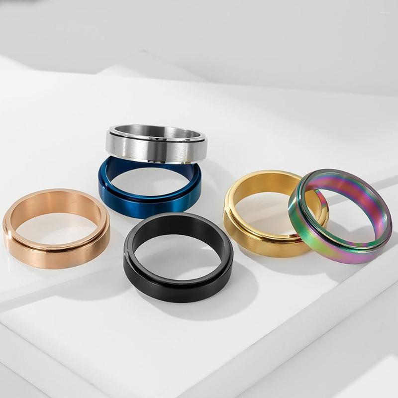 Cluster Rings 6mm Fashion Matte Spinner Ring For Women Men Anxiety Stress Release Rotate Freely Stainless Steel Couple Wedding Jewelry
Cluster Rings 6mm Fashion Matte Spinner Ring For Women Men Anxiety Stress Release Rotate Freely Stainless Steel Couple Wedding Jewelry