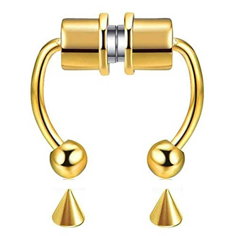 Magnetic Septum Piercing Fake Nose Ring for Women 316L Stainless Steel - view 8