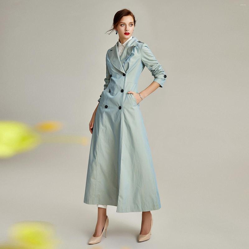 Women' Trench Coats Spring Autumn England Style Long Coat For Office Lady Double Breasted Fall Green Jackets Korean Pockets, Blue
Women' Trench Coats Spring Autumn England Style Long Coat For Office Lady Double Breasted Fall Green Jackets Korean Pockets, Blue