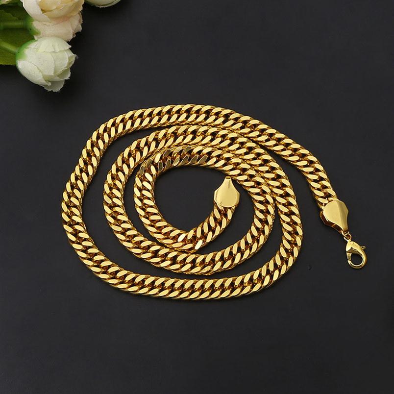 18K Gold Plated Hip Hop Jewelry Filled Solid Necklace Cuban Link Chain Men Choker Stainless Steel Male Female Accessories Fashion 20193479
18K Gold Plated Hip Hop Jewelry Filled Solid Necklace Cuban Link Chain Men Choker Stainless Steel Male Female Accessories Fashion 20193479